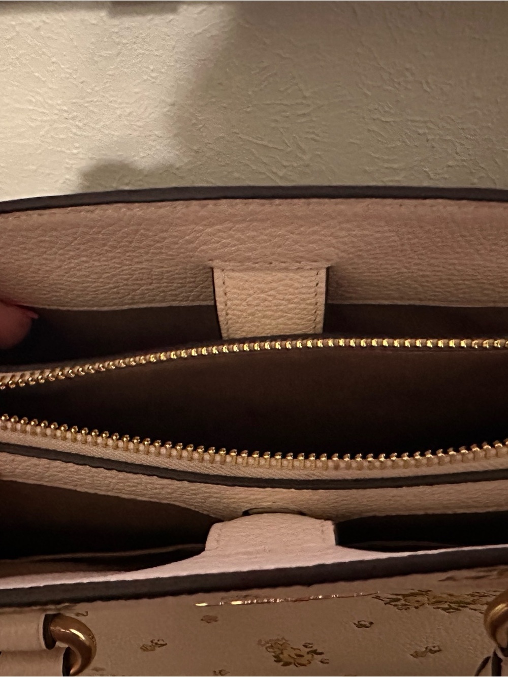 Coach Cream Floral Leather Satchel and Wallet Set - Coach Savannah - Picture 5 of 9